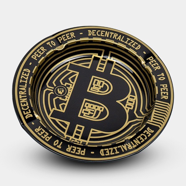 Visualizzazione Posacenere Bitcoin Metallizzato