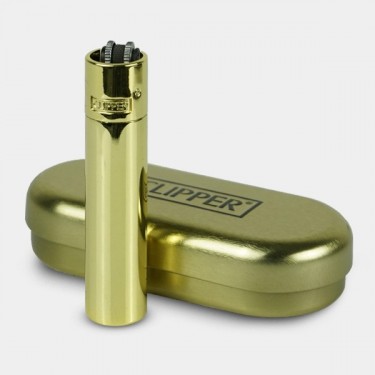 Visualizzazione Accendino Resistente Clipper Oro di Metallo- Grow Barato