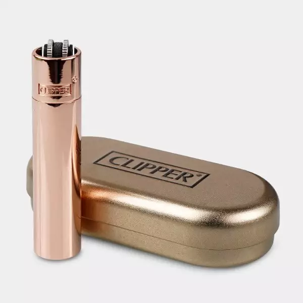 Visualizzazione Accendino Clipper Rose Gold di Metallo- GB The Green Brand