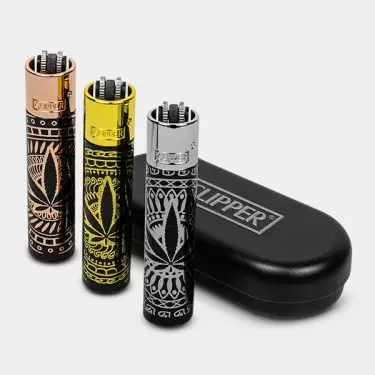 Accendino Resistente Leaves Premium di Metallo - GB The Green Brand