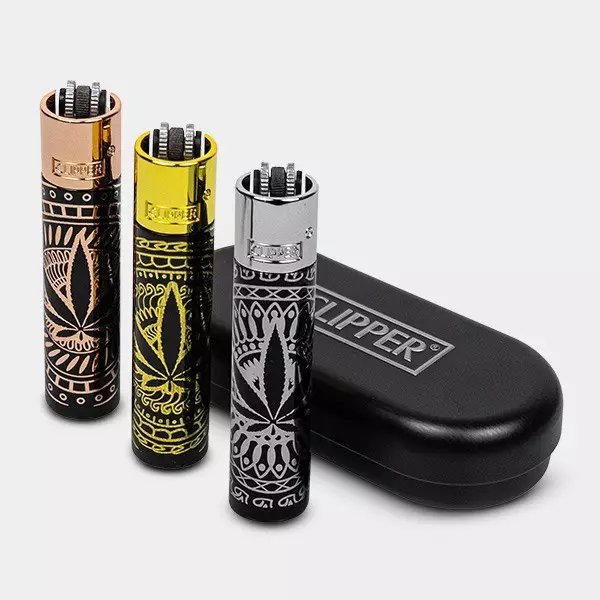 Visualizzazione Accendino Resistente Leaves Premium di Metallo - GB The Green Brand