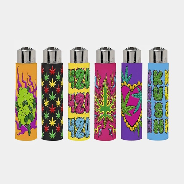 Accendino Clipper con Fodera di Silicone Weednesday - Growbarato