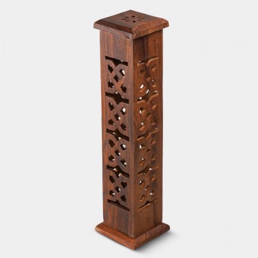 Torre di legno per bastoncini e coni di incenso – Growbarato