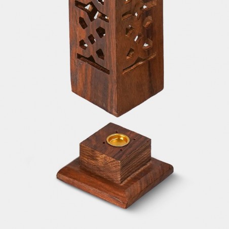 Torre di legno per bastoncini e coni di incenso – Growbarato