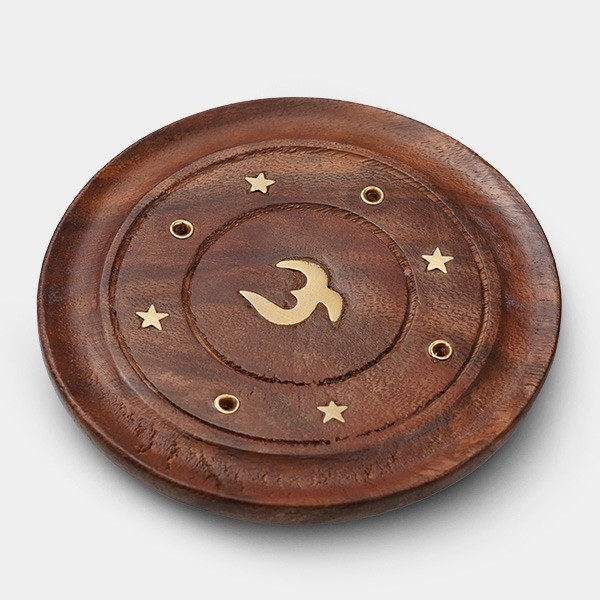 Piattino di legno per incenso