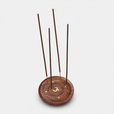 Piattino di legno per incenso
