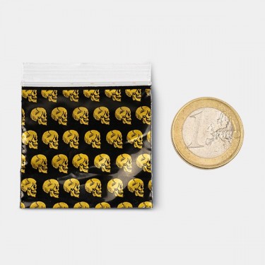 Busta Zip 50x50mm Teschio - GB The Green Brand