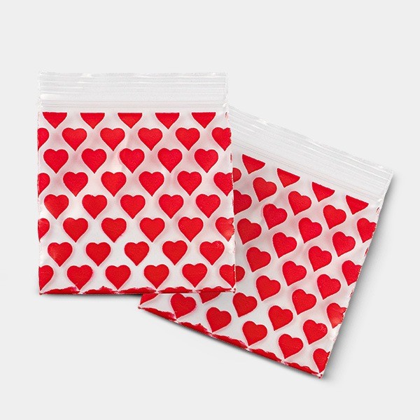 Visualizzazione Busta Zip 50x50mm Cuore- GB The Green Brand