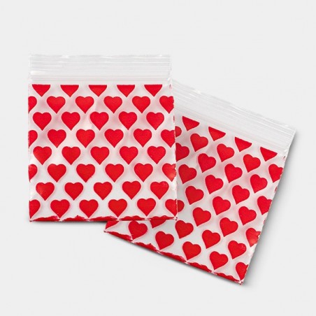 Busta Zip 50x50mm Cuore- GB The Green Brand