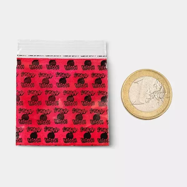 Busta Zip 50x50mm Stay High- GB The Green Brand