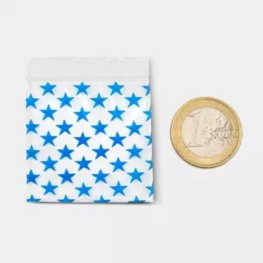 Busta Zip 50x50mm Stelle- GB The Green Brand