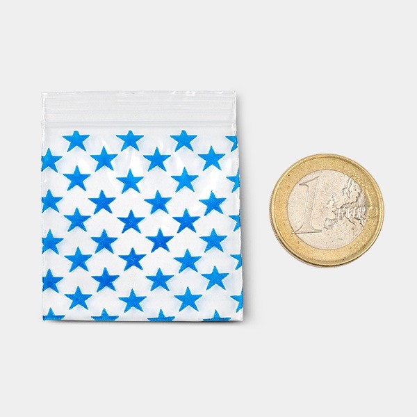 Busta Zip 50x50mm Stelle- GB The Green Brand