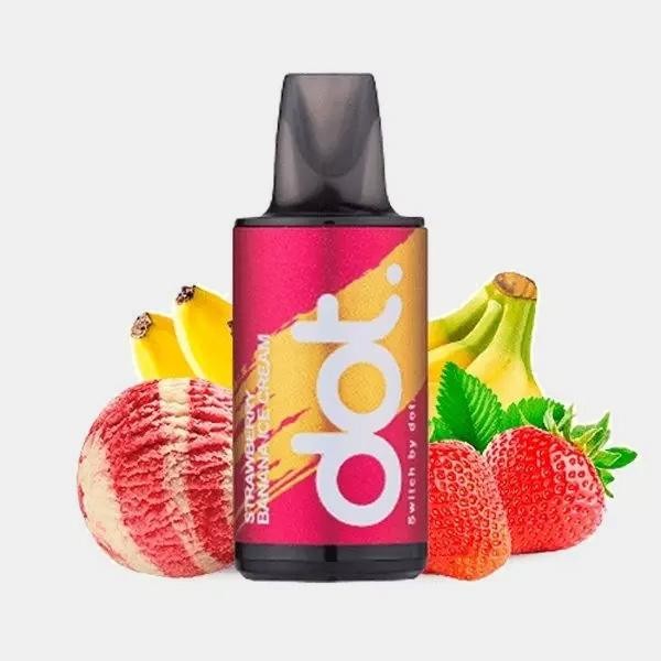 Visualizzazione Dotmod Switch Strawberry Banana Ice Cream 20mg- Cartuccia-  Growbarato