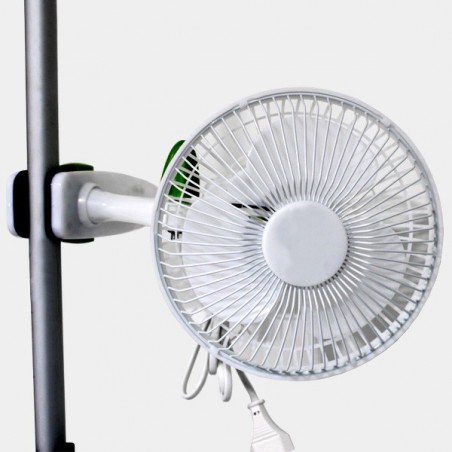 Ventilatore con pinza coltivazioni indoor.
