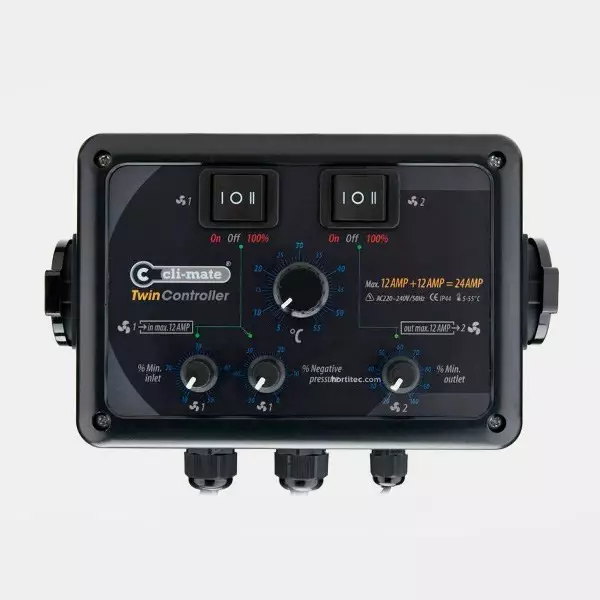 Visualizzazione Twin Controller Cli-Mate per la temperatura