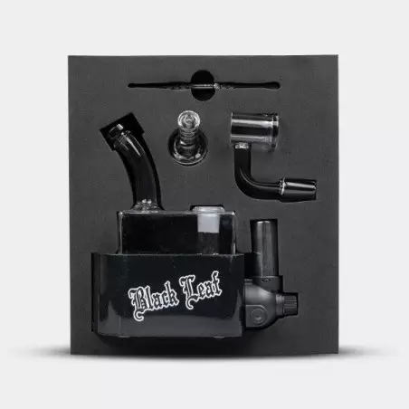 Bong Travel Rig con Soplete Black Leaf - GB The Green Brand