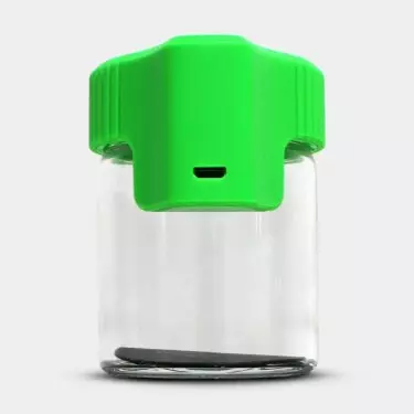 Contenitore espositore lente e LED interni.