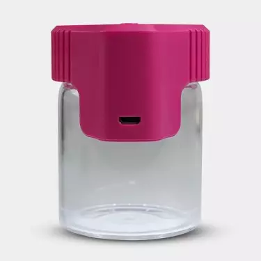 Contenitore espositore lente e LED interni.