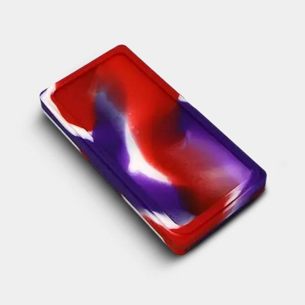 Astucci in silicone a 2 scomparti blu, rosso e bianco