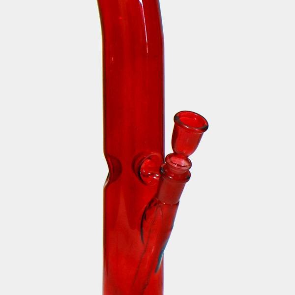 Bong di vetro rosso Ice Bullet 43cm