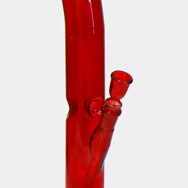Bong di vetro rosso Ice Bullet 43cm