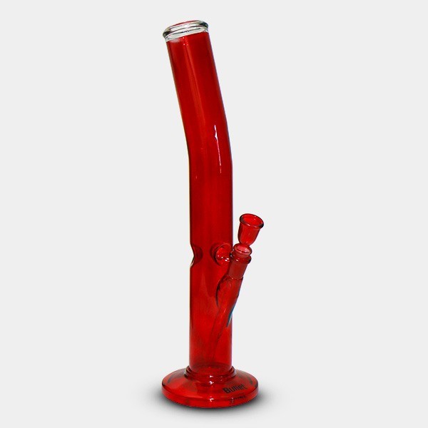 Bong di vetro rosso Ice Bullet 43cm