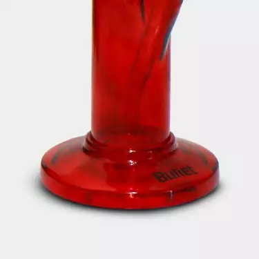 Bong di vetro rosso Ice Bullet 43cm
