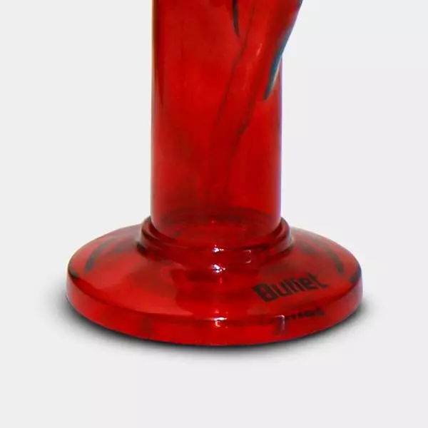 Bong di vetro rosso Ice Bullet 43cm
