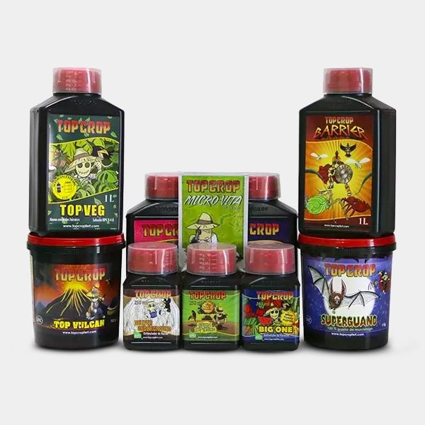 Kit con tutta la gamma nutrienti di Top Crop