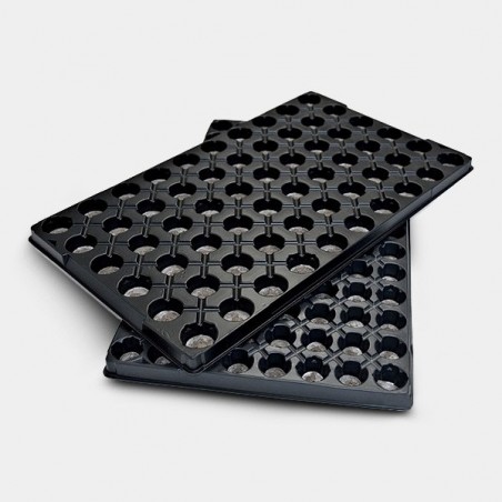 Vassoio Jiffy7 con predisposizione dischi da 33mm 84 alveoli