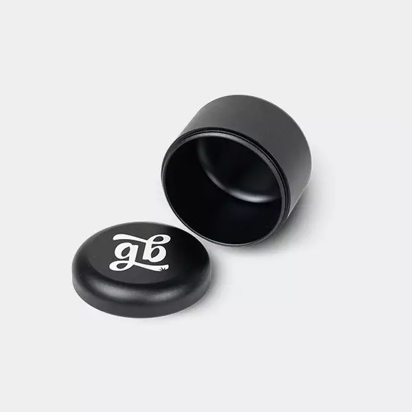 Cannapuck Smell Proof Black Premium 55mm GB The Green Brand aperto