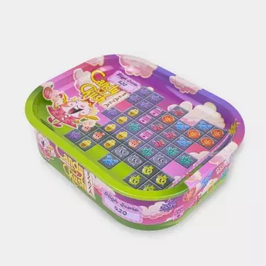 Scatola in metallo con vassoio per rollare "Candy Ckush"