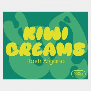 Blocco di hashish Afgano 100 g Kiwi Creams | Aroma cremoso e terroso