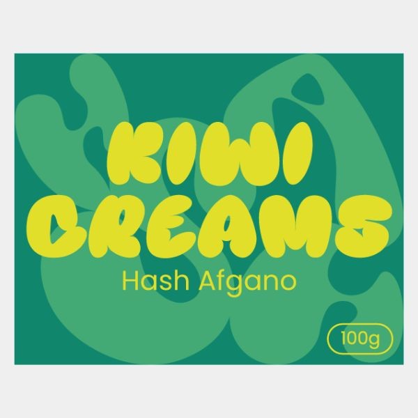 Blocco di hashish Afgano 100 g Kiwi Creams | Aroma cremoso e terroso