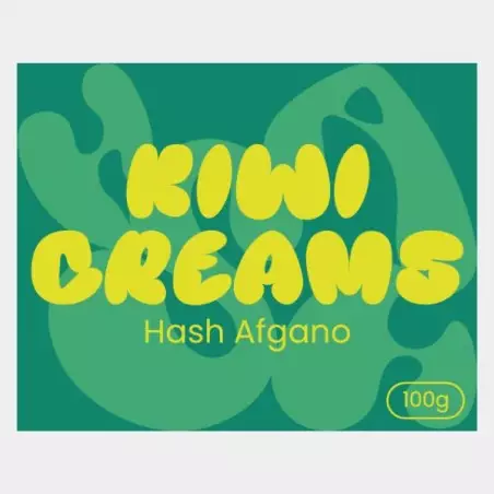 Blocco di hashish Afgano 100 g Kiwi Creams | Aroma cremoso e terroso