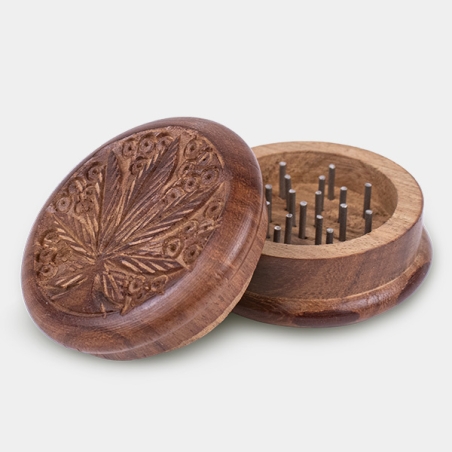 Grinder classico in legno intagliato 50 mm - Grow Barato