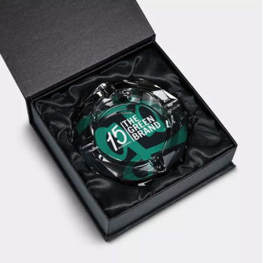 Posacenere in vetro con custodia GB 15° Anniversario