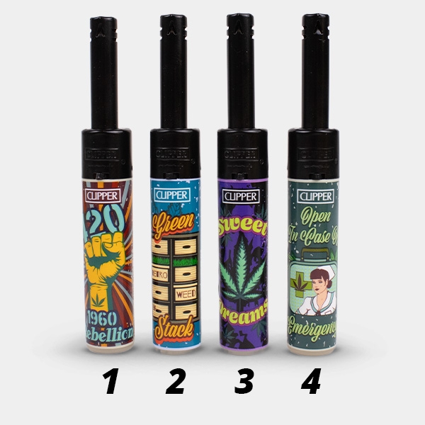 Visualizzazione Accendino Clipper Minitube Retro Weed | GB The Green Brand