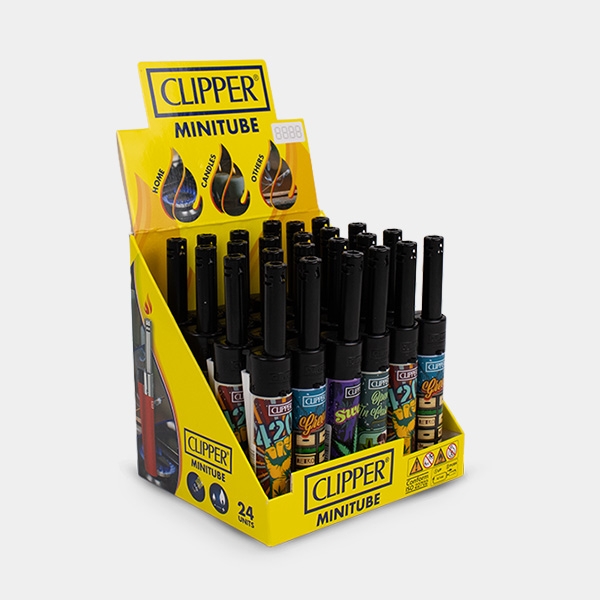 Accendino Clipper Minitube Retro Weed