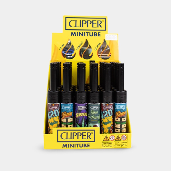Accendino Clipper Minitube Retro Weed