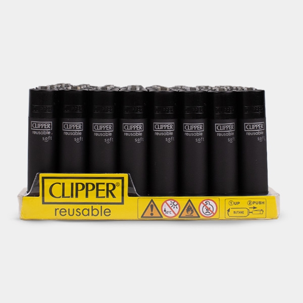 Accendino Clipper Soft Touch Black