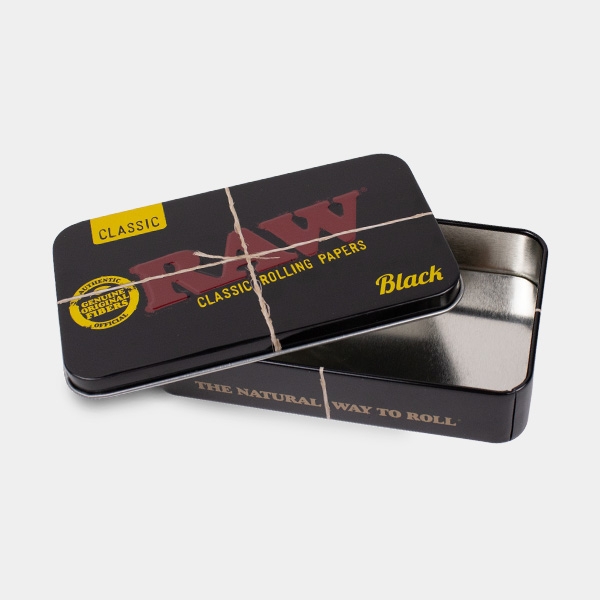 Scatola in metallo RAW Black XL | Accessori per rollare