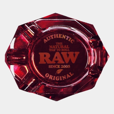 Posacenere Raw in vetro rosso rubino | GB The Green Brand