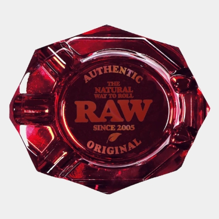 Posacenere Raw in vetro rosso rubino | GB The Green Brand