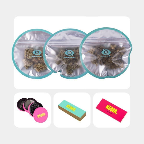 Visualizzazione Kit Gourmet KEMA | Kit per fumatori con grinder metallico