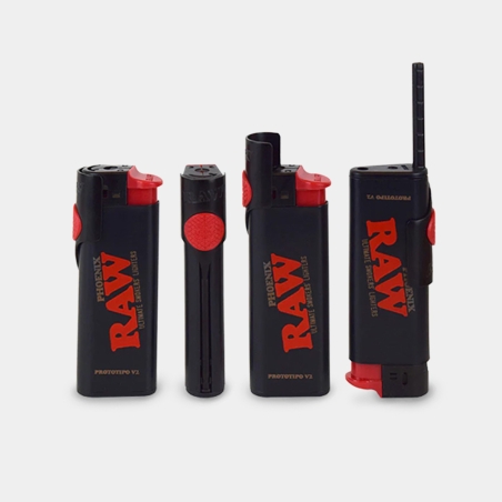 Accendino Raw Phoenix 3 in 1 nero, tutte le funzioni
