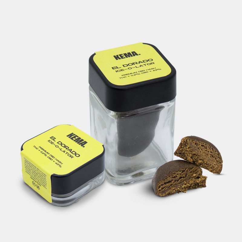 Visualizzazione Hash CBD Ice-o-lator "El Dorado" KEMA tutti i formati