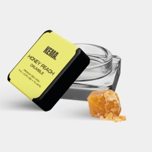 Hash CBD Crumble 'Honey Peach' KEMA 3g aperto