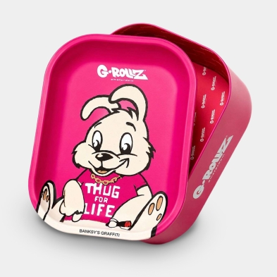 Scatola di metallo con vassoio G-Rollz rosa | GB