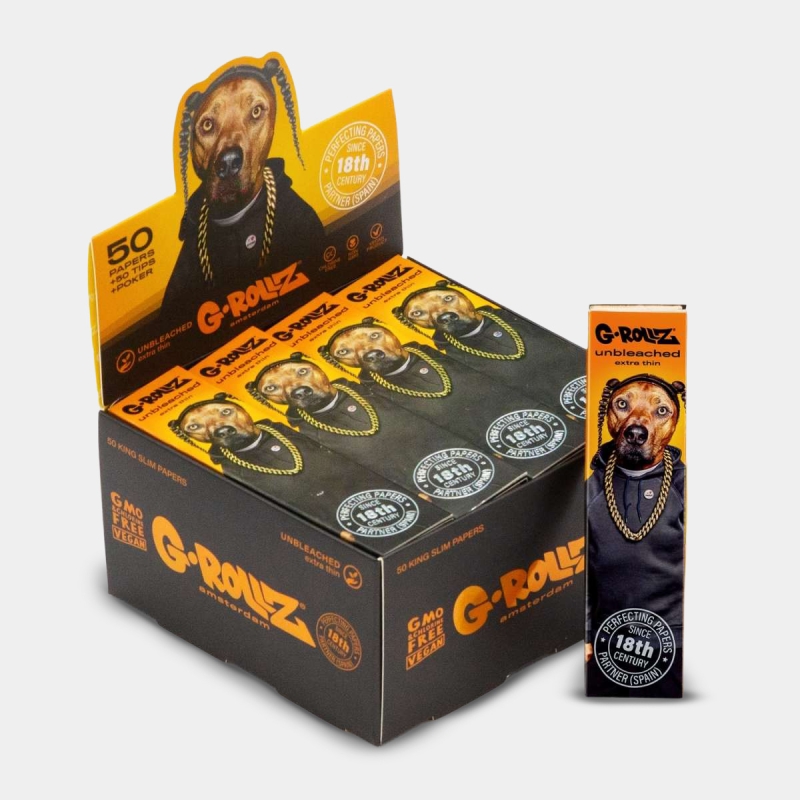 Visualizzazione Cartine G-Rollz King Size Slim non sbiancate + filtri "rap" | GB